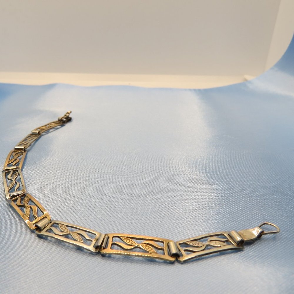 Sterling Silver bracelet Vintage 7"
